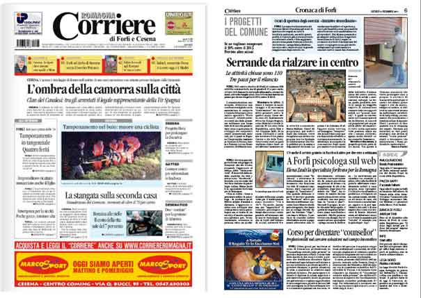 CORRIERE ROMAGNA - A Forlì Psicologa su Facebook (08/12/11)